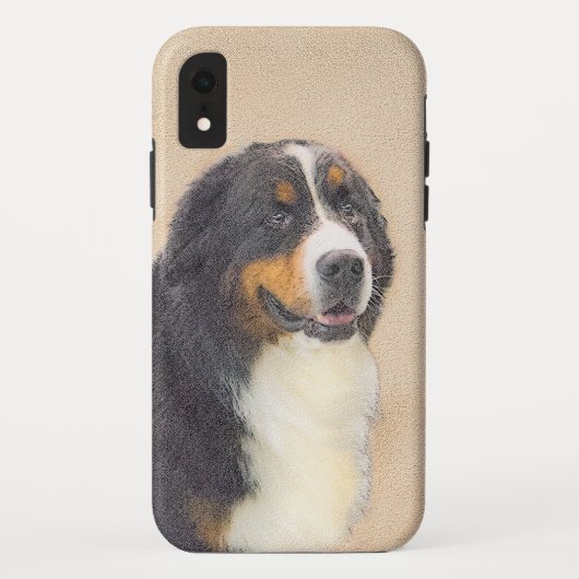 ベルネーズマウンテン絵画ドッグのオリジナル- Bernese Mountain Dog Art Case-Mate iPhoneケース (裏面)
