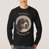 ベルネーズマウンテン絵画ドッグのオリジナル- Bernese Mountain Dog Art Tシャツ (正面)