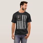 ベルネーズマウンテンUSA国旗ベルネーズマウンテン所有者D Tシャツ (正面フル)