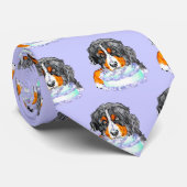 ベルネーズマウントドッグケーキ顔誕生日 ネクタイ (ロール)