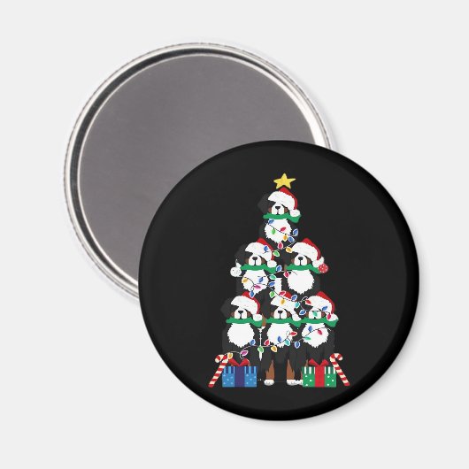 ベルネーズマウントドッグパピークリスマスツリークラシックT-Shir マグネット (正面/裏面)