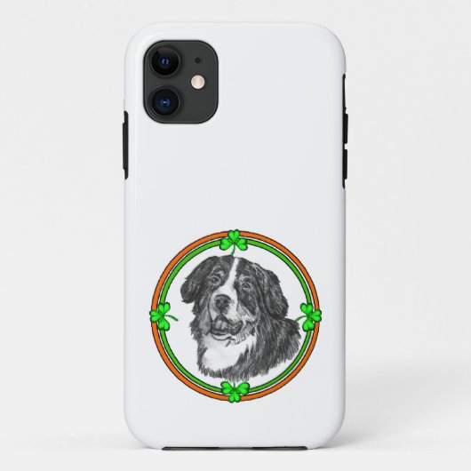 ベルネーズムントンドッグSt patricks Case-Mate iPhoneケース (裏面)