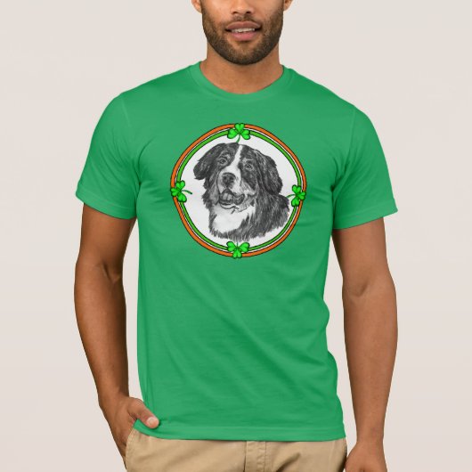 ベルネーズムントンドッグSt patricks Tシャツ (正面)
