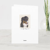 ベルネーズ·マウンテン·ドッグズ絵画·オリジナル·ドッグ·アート カード (裏面)