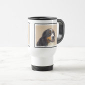 ベルネーズ·マウンテン·ドッグズ絵画·オリジナル·ドッグ·アート トラベルマグ (正面右)