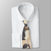 ベルネーズ·マウンテン·ドッグズ絵画·オリジナル·ドッグ·アート ネクタイ (タイ)