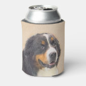 ベルネーズ·マウンテン·ドッグズ絵画·オリジナル·ドッグ·アート 缶クーラー (缶裏面)