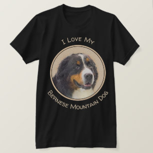 ベルネーズ·マウンテン·ドッグズ絵画·オリジナル·ドッグ·アート Tシャツ