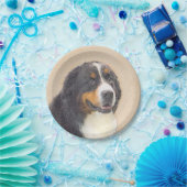 ベルネーズ・マウンテ絵画ンドッグズ – オリジナルドッグアート ペーパープレート (パーティー)