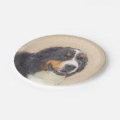 ベルネーズ・マウンテ絵画ンドッグズ – オリジナルドッグアート ペーパープレート (アングル)