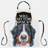 ベルネーゼの山犬はスナックの水色のために座る エプロン (正面)
