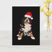 ベルネーゼ山の子犬のクリスマスギフト カード (黄色い花)