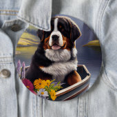 ベルネーゼ山をパドルに:風光明媚な冒険 缶バッジ (インサイチュ)