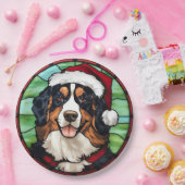 ベルネーゼ山ステンドグラスのクリスマス ペーパープレート (パーティー)