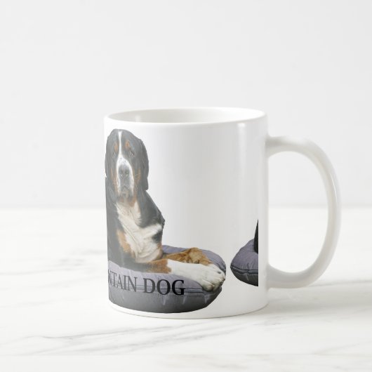 ベルネーゼ山犬さび完全な敷設愛w pic.j コーヒーマグカップ (右)