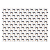 ベルネーゼ山犬の漫画イラストレーション テーブルクロス (正面(横))