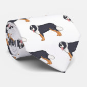 ベルネーゼ山犬の漫画イラストレーション ネクタイ (ロール)