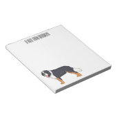 ベルネーゼ山犬の漫画イラストレーション ノートパッド (アングル)