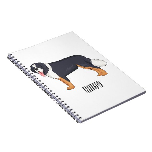 ベルネーゼ山犬の漫画イラストレーション ノートブック (右側)