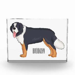 ベルネーゼ山犬の漫画イラストレーション フォトブロック