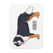 ベルネーゼ山犬の漫画イラストレーション マグネット (縦)