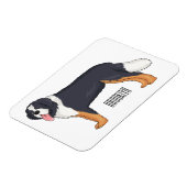 ベルネーゼ山犬の漫画イラストレーション マグネット (左側)