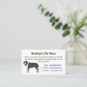 ベルネーゼ山犬の漫画イラストレーション 名刺 (スタンド正面)