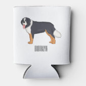 ベルネーゼ山犬の漫画イラストレーション 缶クーラー (正面)