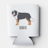 ベルネーゼ山犬の漫画イラストレーション 缶クーラー (裏面)