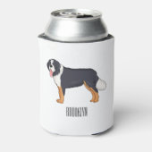 ベルネーゼ山犬の漫画イラストレーション 缶クーラー (缶裏面)
