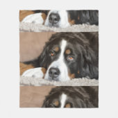 ベルネーゼ山犬の産卵 フリースブランケット (正面)