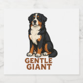 ベルネーゼ山犬の穏やかな巨人。 スパークリングワインラベル (シングルラベル)
