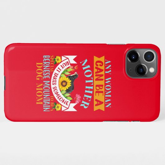 ベルネーゼ犬の母、ベルネーゼ犬の母、ベルネーゼ犬の母 iPhoneケース (裏面横)