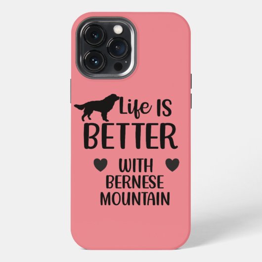 ベルネーゼ犬、ベルネーゼ恋人との生活が良い iPhoneケース (裏面)
