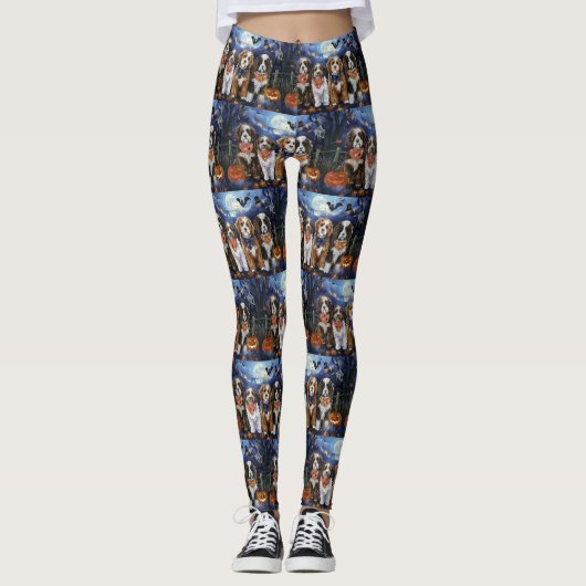 ベルネードルハロウィン不気味 レギンス (正面)