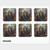 ベルネードルハロウィーンナイトドギー喜び スクエアシール (シート)