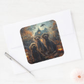 ベルネードルハロウィーンナイトドギー喜び スクエアシール (封筒)