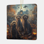 ベルネードルハロウィーンナイトドギー喜び セラミックオーナメント (左)