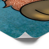 ベルネ熱狂するスマウンテンドッグ顔ハンドハ絵を描ンド ポスター (角)