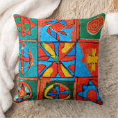 ベルバーアマジグのモチーフ、シンボルや象徴とシンボル抽象芸術 クッション (ブランケット)