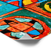 ベルバーアマジグのモチーフ、シンボルや象徴とシンボル抽象芸術 ポスター (角)