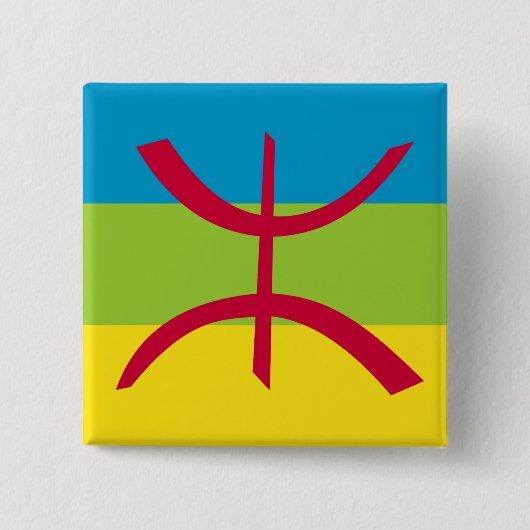 ベルバーカバイルベルベルアマジー旗ピンバッジ  缶バッジ (正面)