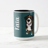 ベルパーソナライズされたネスマウンテンドッグ   ツートーンマグカップ (正面右)