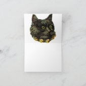 ベルビクトリアン首付き黒猫 ノートカード (内部)