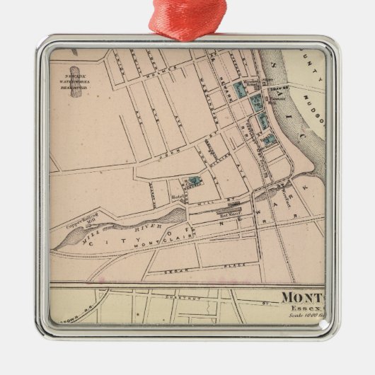 ベルビル、Montclair、NJ メタルオーナメント (正面)