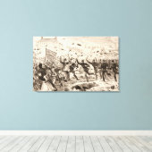 ベルファストでの暴動 キャンバスプリント (インサイチュ (ウッドフロア))