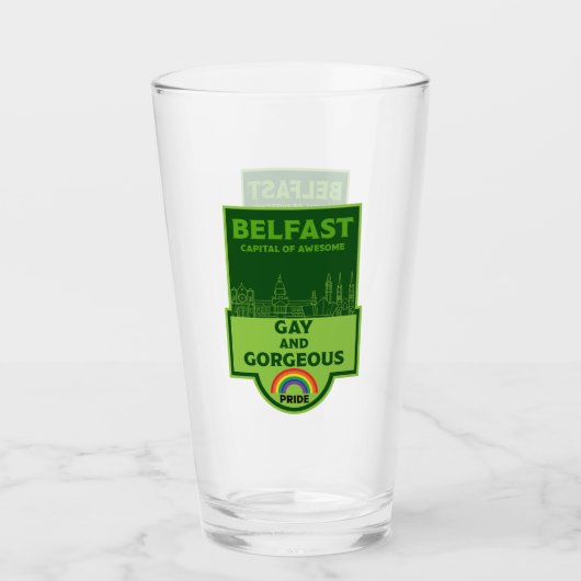 ベルファストゲイプライド – ブライトン・アイルランドLGBT - タンブラーグラス (正面)
