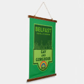 ベルファストゲイプライド – ブライトン・アイルランドLGBT - 吊り下げ型タペストリー (傾斜あり)