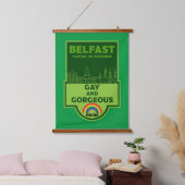 ベルファストゲイプライド – ブライトン・アイルランドLGBT - 吊り下げ型タペストリー (寝室)