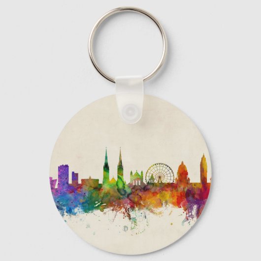 ベルファスト北アイルランドのスカイライン キーホルダー (正面)